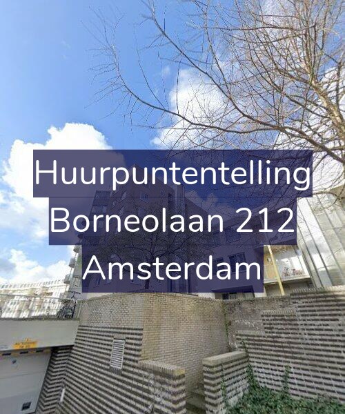 Foto gevel Huurpuntentelling voor Borneolaan 212, Amsterdam