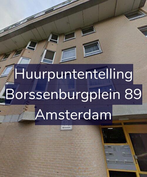 Foto gevel Huurpuntentelling voor Borssenburgplein 89, Amsterdam