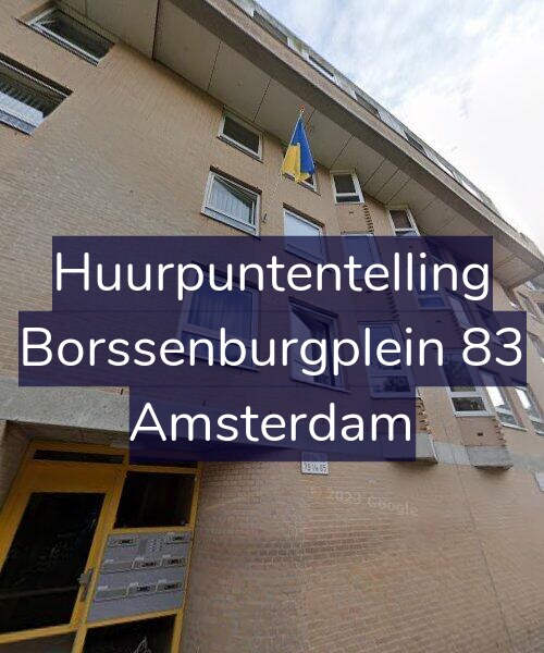 Foto gevel Huurpuntentelling voor Borssenburgplein 83, Amsterdam