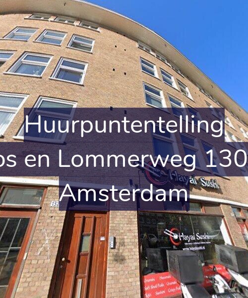 Foto gevel Huurpuntentelling voor Bos en Lommerweg 130-1, Amsterdam