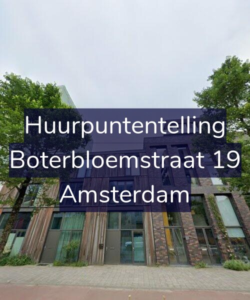 Foto gevel Huurpuntentelling voor Boterbloemstraat 19, Amsterdam
