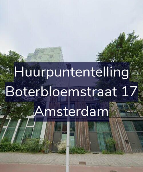 Foto gevel Huurpuntentelling voor Boterbloemstraat 17, Amsterdam