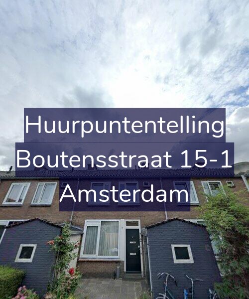 Foto gevel Huurpuntentelling voor Boutensstraat 15-1, Amsterdam