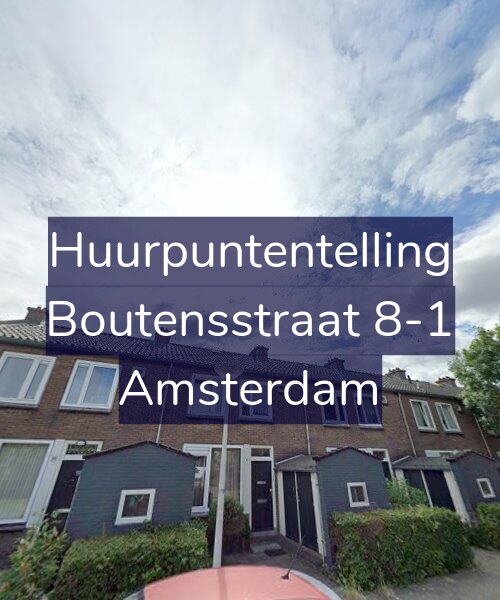 Foto gevel Huurpuntentelling voor Boutensstraat 8-1, Amsterdam