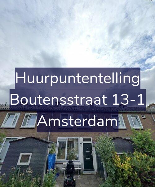 Foto gevel Huurpuntentelling voor Boutensstraat 13-1, Amsterdam
