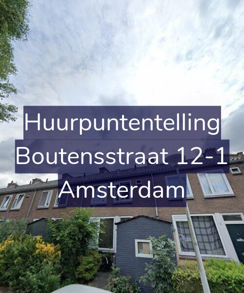 Foto gevel Huurpuntentelling voor Boutensstraat 12-1, Amsterdam