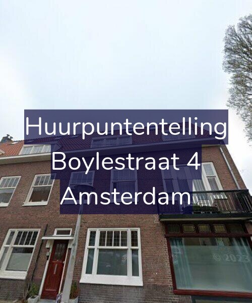 Foto gevel Huurpuntentelling voor Boylestraat 4, Amsterdam