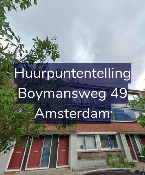 Foto gevel Huurpuntentelling voor Boymansweg 49, Amsterdam