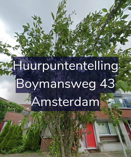 Foto gevel Huurpuntentelling voor Boymansweg 43, Amsterdam