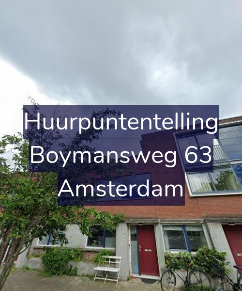 Foto gevel Huurpuntentelling voor Boymansweg 63, Amsterdam