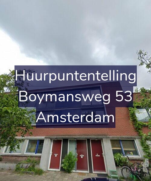 Foto gevel Huurpuntentelling voor Boymansweg 53, Amsterdam