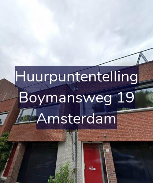 Foto gevel Huurpuntentelling voor Boymansweg 19, Amsterdam