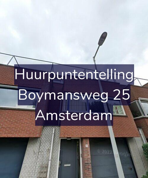 Foto gevel Huurpuntentelling voor Boymansweg 25, Amsterdam
