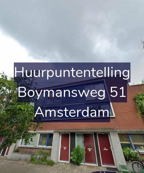 Foto gevel Huurpuntentelling voor Boymansweg 51, Amsterdam