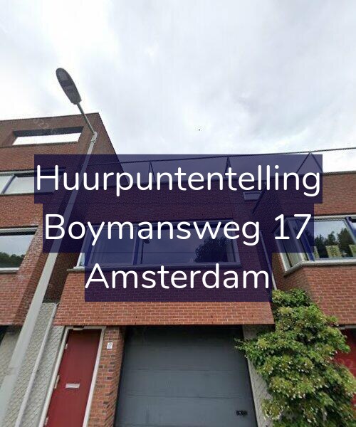 Foto gevel Huurpuntentelling voor Boymansweg 17, Amsterdam