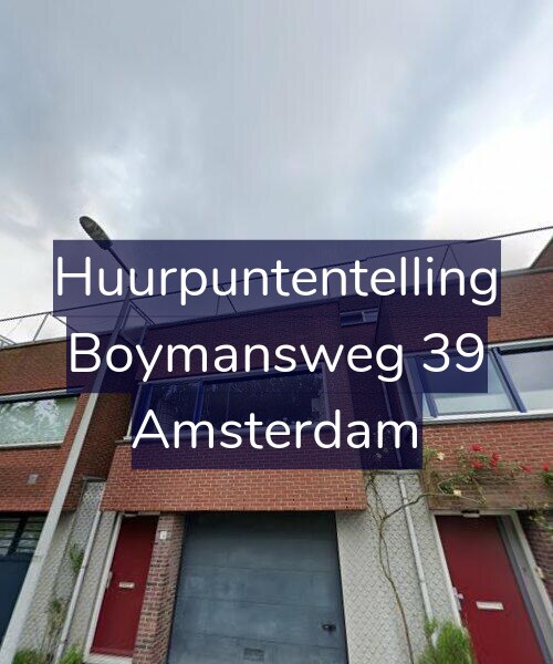 Foto gevel Huurpuntentelling voor Boymansweg 39, Amsterdam