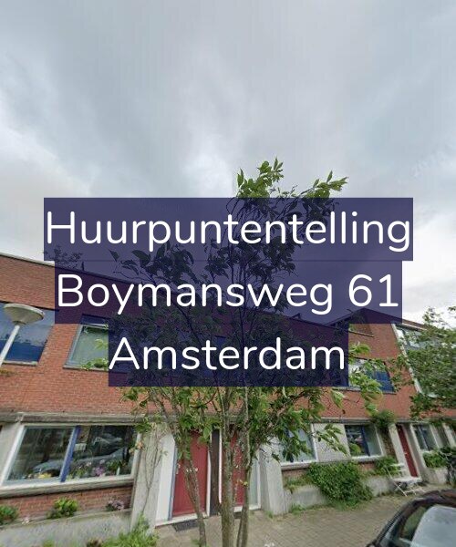 Foto gevel Huurpuntentelling voor Boymansweg 61, Amsterdam