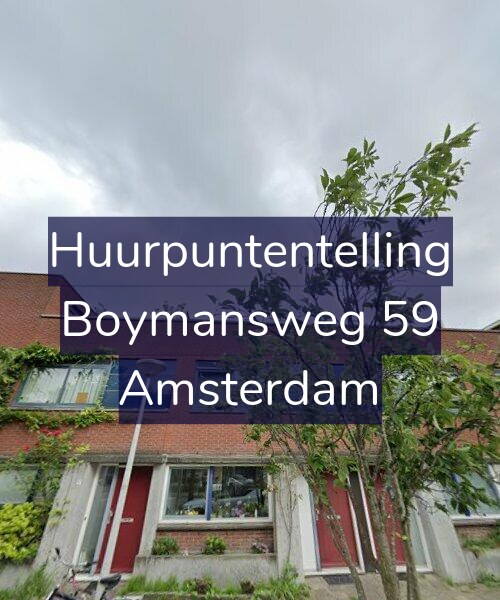 Foto gevel Huurpuntentelling voor Boymansweg 59, Amsterdam