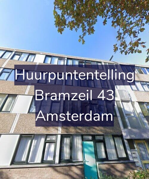 Foto gevel Huurpuntentelling voor Bramzeil 43, Amsterdam
