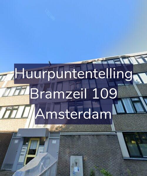 Foto gevel Huurpuntentelling voor Bramzeil 109, Amsterdam