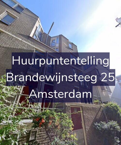 Foto gevel Huurpuntentelling voor Brandewijnsteeg 25, Amsterdam