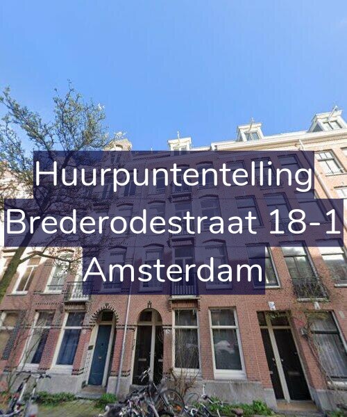 Foto gevel Huurpuntentelling voor Brederodestraat 18-1, Amsterdam