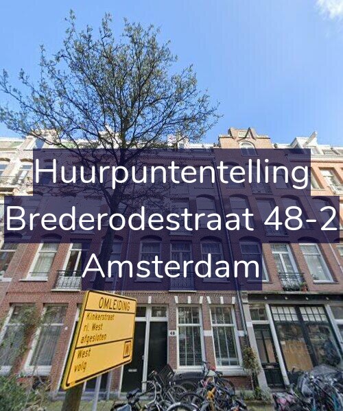 Foto gevel Huurpuntentelling voor Brederodestraat 48-2, Amsterdam