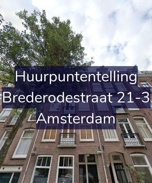 Foto gevel Huurpuntentelling voor Brederodestraat 21-3, Amsterdam
