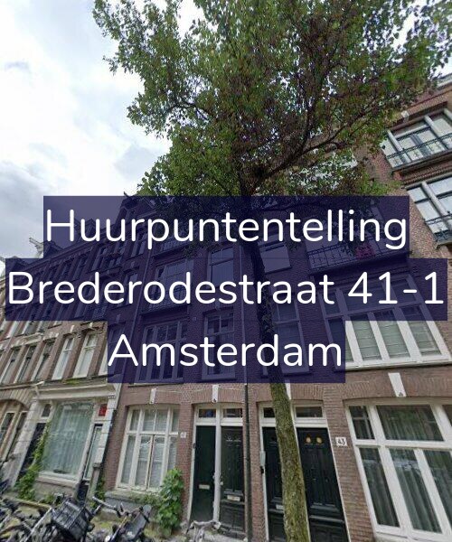 Foto gevel Huurpuntentelling voor Brederodestraat 41-1, Amsterdam