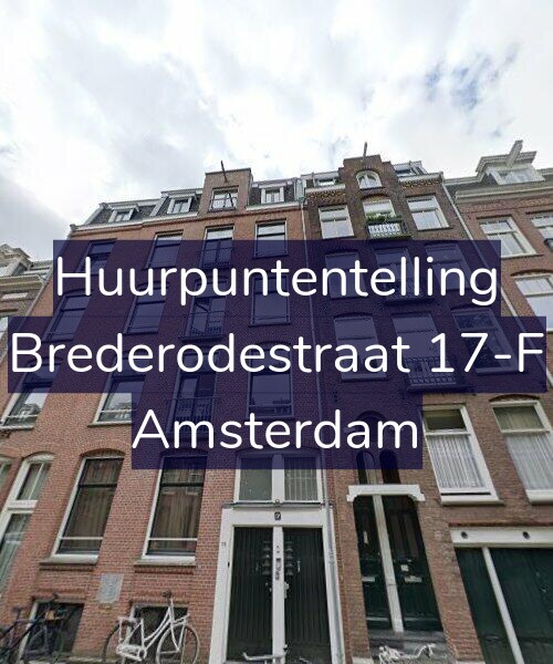 Foto gevel Huurpuntentelling voor Brederodestraat 17-F, Amsterdam