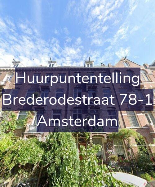 Foto gevel Huurpuntentelling voor Brederodestraat 78-1, Amsterdam