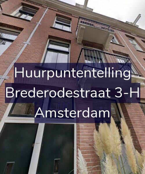 Foto gevel Huurpuntentelling voor Brederodestraat 3-H, Amsterdam