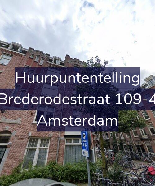 Foto gevel Huurpuntentelling voor Brederodestraat 109-4, Amsterdam