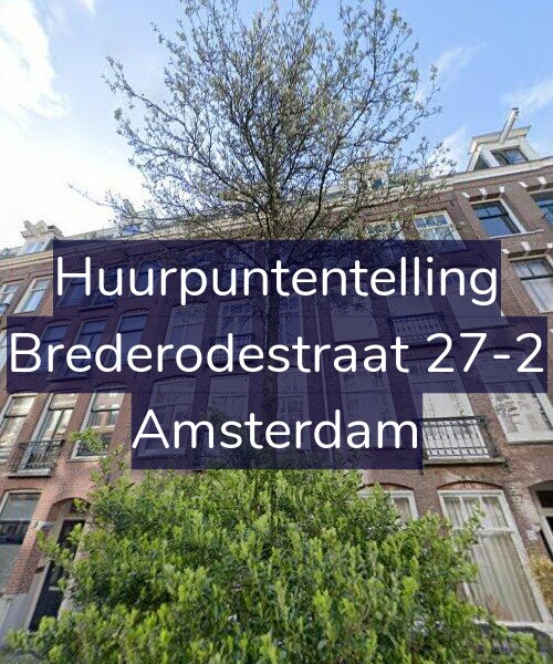 Foto gevel Huurpuntentelling voor Brederodestraat 27-2, Amsterdam