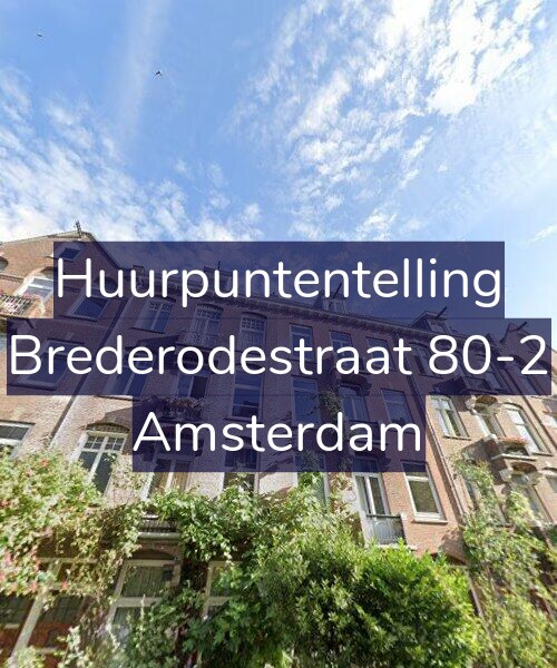 Foto gevel Huurpuntentelling voor Brederodestraat 80-2, Amsterdam