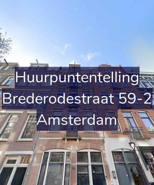 Foto gevel Huurpuntentelling voor Brederodestraat 59-2, Amsterdam