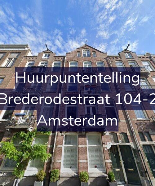 Foto gevel Huurpuntentelling voor Brederodestraat 104-2, Amsterdam