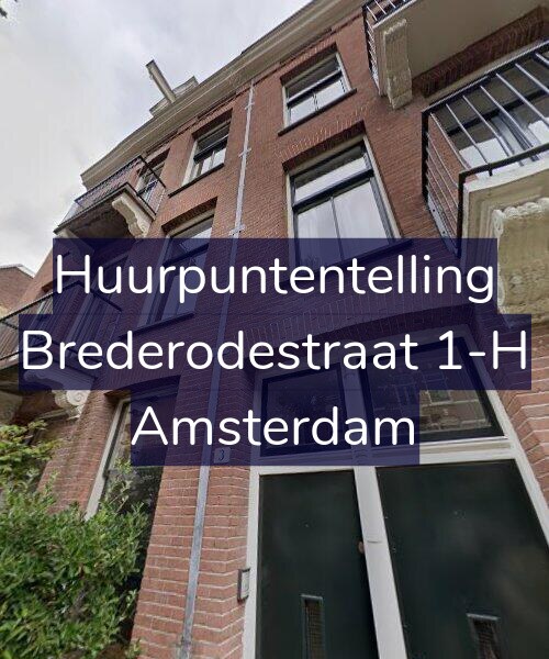 Foto gevel Huurpuntentelling voor Brederodestraat 1-H, Amsterdam
