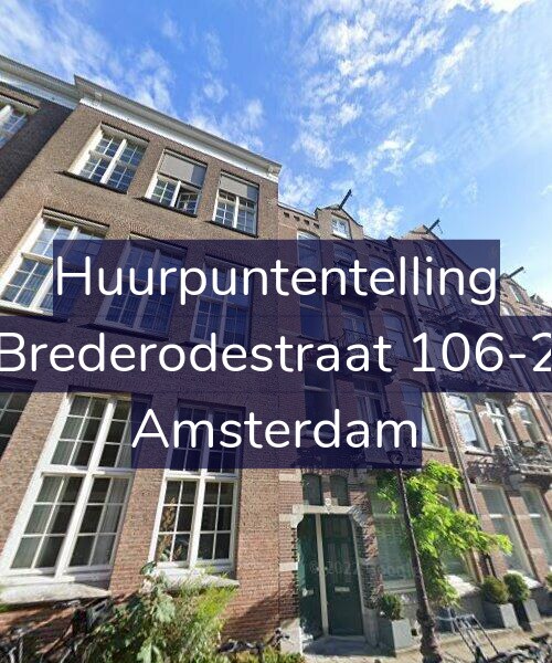 Foto gevel Huurpuntentelling voor Brederodestraat 106-2, Amsterdam