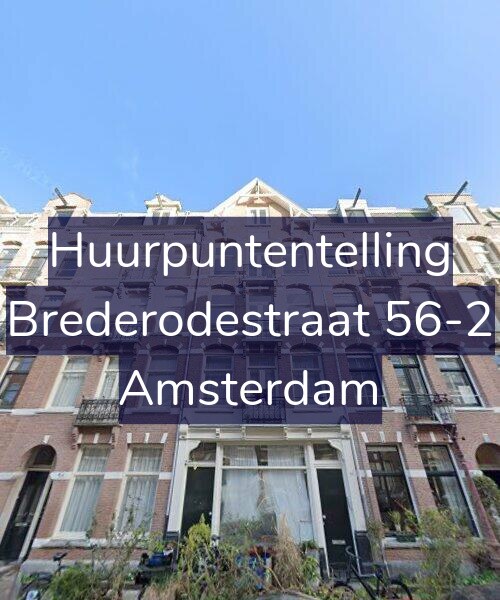 Foto gevel Huurpuntentelling voor Brederodestraat 56-2, Amsterdam