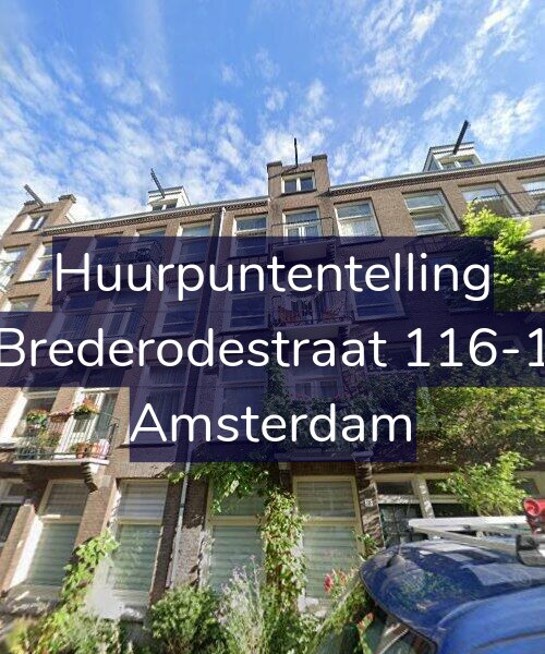 Foto gevel Huurpuntentelling voor Brederodestraat 116-1, Amsterdam