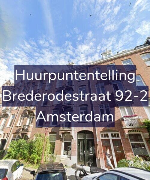 Foto gevel Huurpuntentelling voor Brederodestraat 92-2, Amsterdam