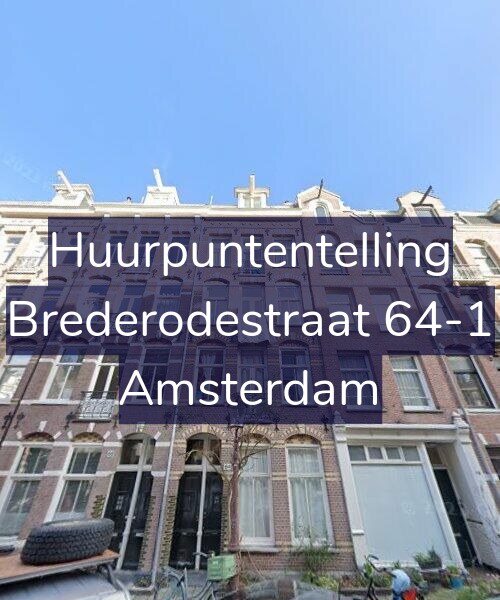 Foto gevel Huurpuntentelling voor Brederodestraat 64-1, Amsterdam