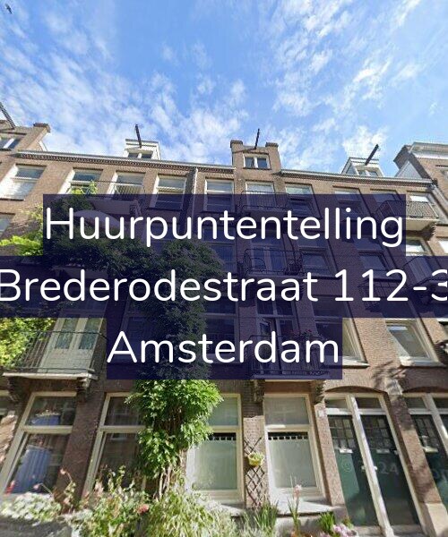 Foto gevel Huurpuntentelling voor Brederodestraat 112-3, Amsterdam