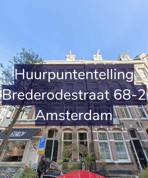 Foto gevel Huurpuntentelling voor Brederodestraat 68-2, Amsterdam