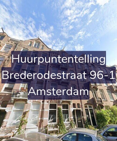 Foto gevel Huurpuntentelling voor Brederodestraat 96-1, Amsterdam