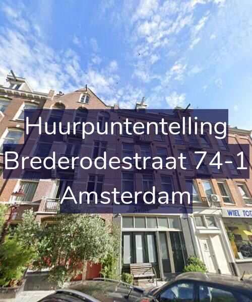 Foto gevel Huurpuntentelling voor Brederodestraat 74-1, Amsterdam