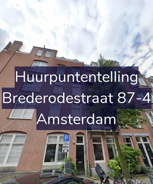 Foto gevel Huurpuntentelling voor Brederodestraat 87-4, Amsterdam