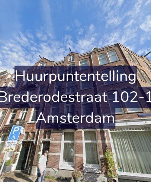 Foto gevel Huurpuntentelling voor Brederodestraat 102-1, Amsterdam
