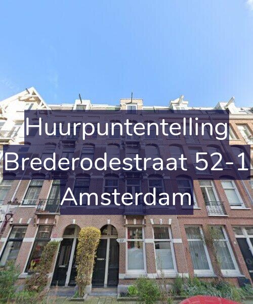 Foto gevel Huurpuntentelling voor Brederodestraat 52-1, Amsterdam